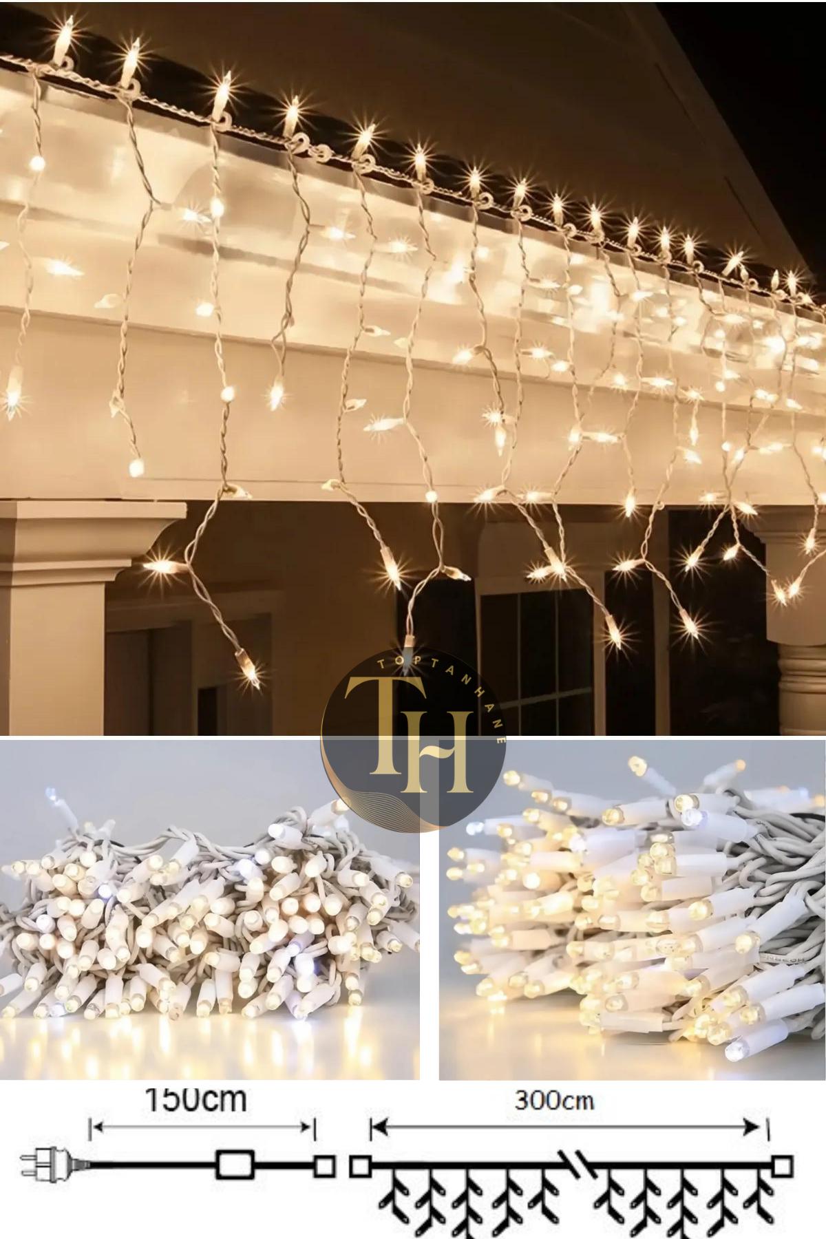 Dış%20Mekan%20Saçak%20Led%204,5%20Metre%20Su%20Geçirmez%20Gün%20Işığı%20Eklenebilir%20Fişli%20Sarkıt%20