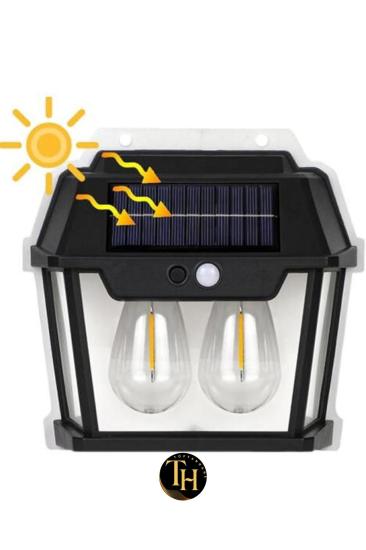 Solar Hareket Sensörlü Çift Ampul Led Su Geçirmez