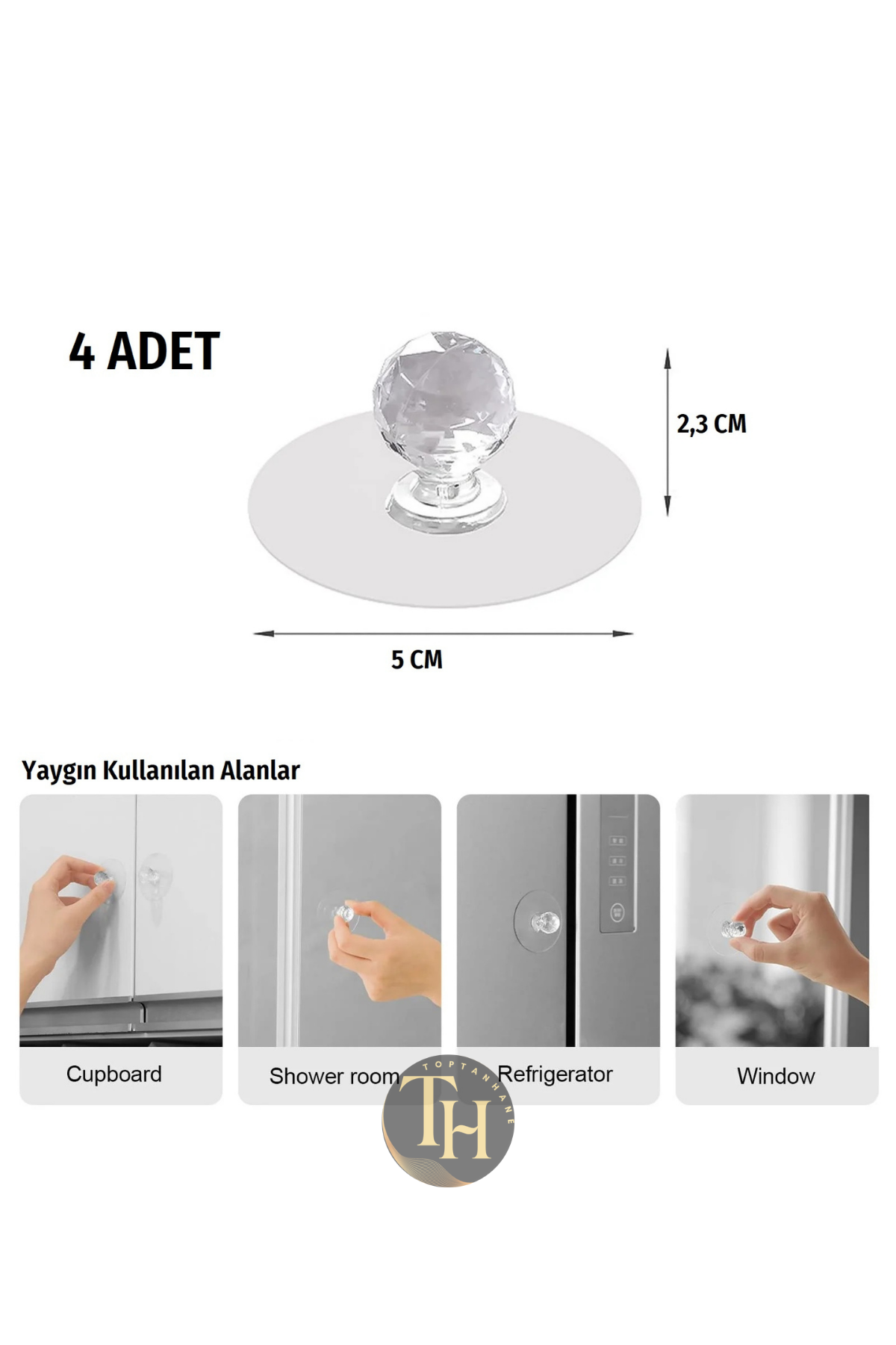 Çok%20Amaçlı%20Yapışkan%20Kristal%20Tutacak%20Kulp%204%20Adet